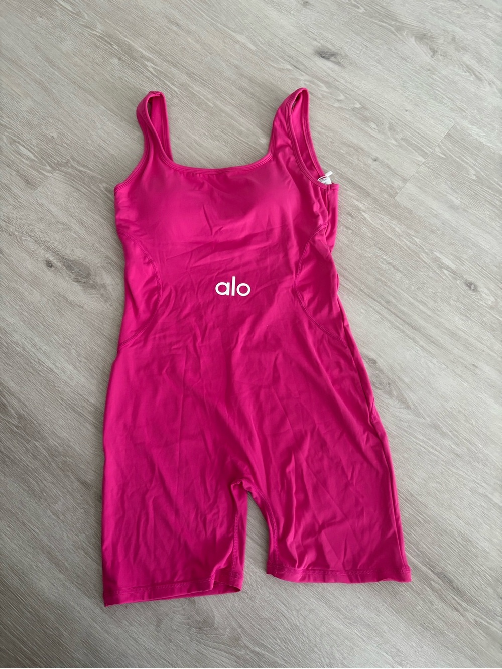 Bold Pink Sleeveless Unitard